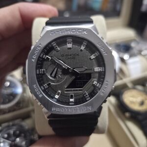 Casio G-Shock Silver and Black Resin Sport Watch